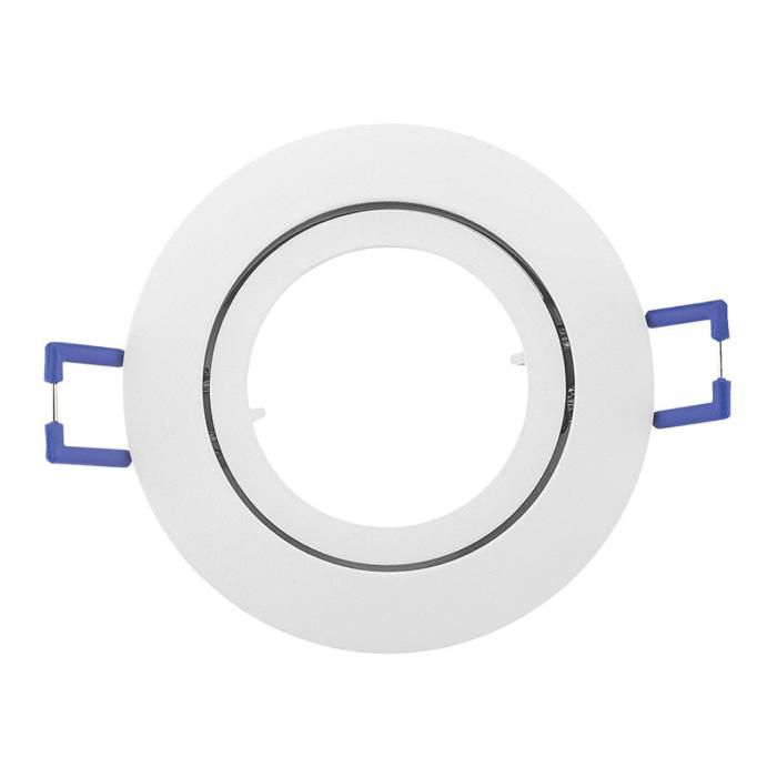 Support de spot rond blanc orientable GU10/GU5.3 IP20