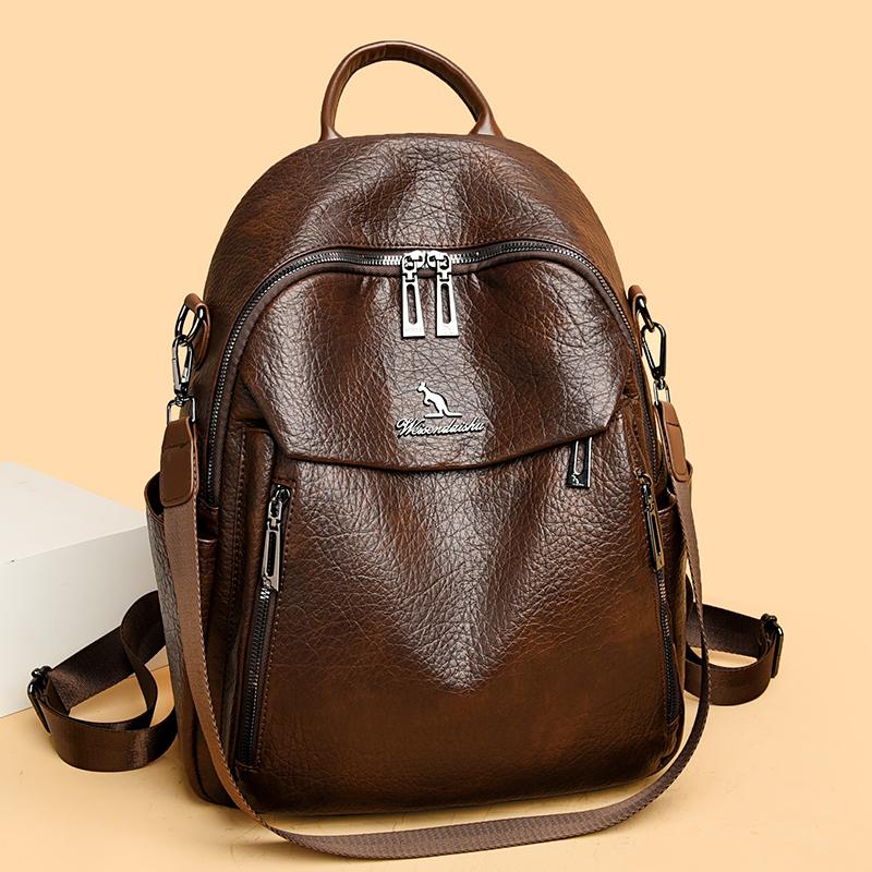 Womens Faux Leather Backpack Purse Casual Daypack Travel Bag for Ladies Girls