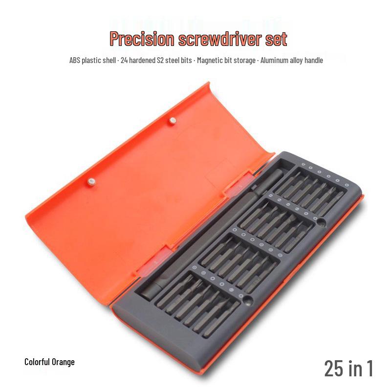 25-in-1 Precision Screwdriver Set, S2 Steel Bits, Mini Multi-functional Quick Repair Tool