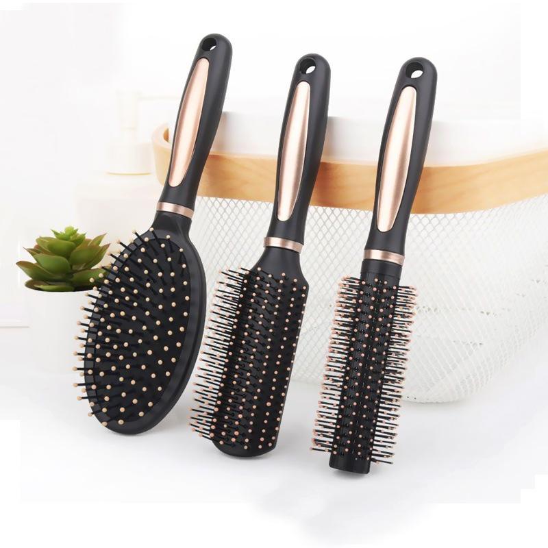 Unisex Professional Rib Air Curling & Massage Roller Comb for Long Hair