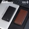 Baellerry RFID Protection Long Wallets for Men Vintage Design Business ID Card Holder Anti Theft Cash Money Bags Purse GZW