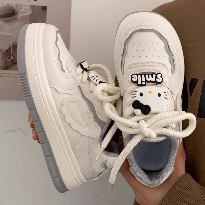 Summer Original Niche Kt Ugly Cute Big Head Flat Bottom Thick Bottom Versatile Casual Student Bread