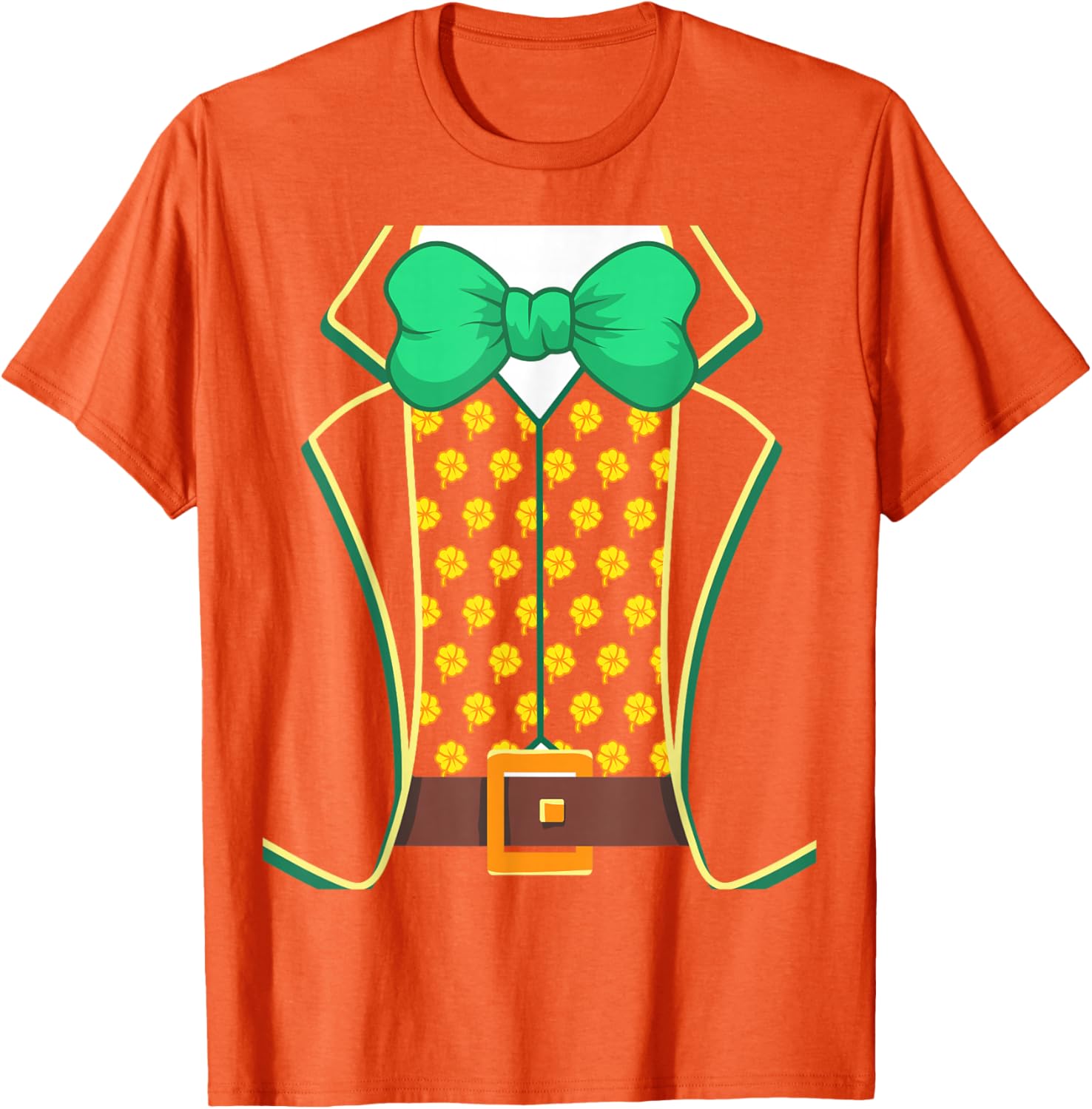 

St Patricks Day Leprechaun Suit Vest Graphic Tee Men Women Kids Funny Costume T-Shirt 4XL
