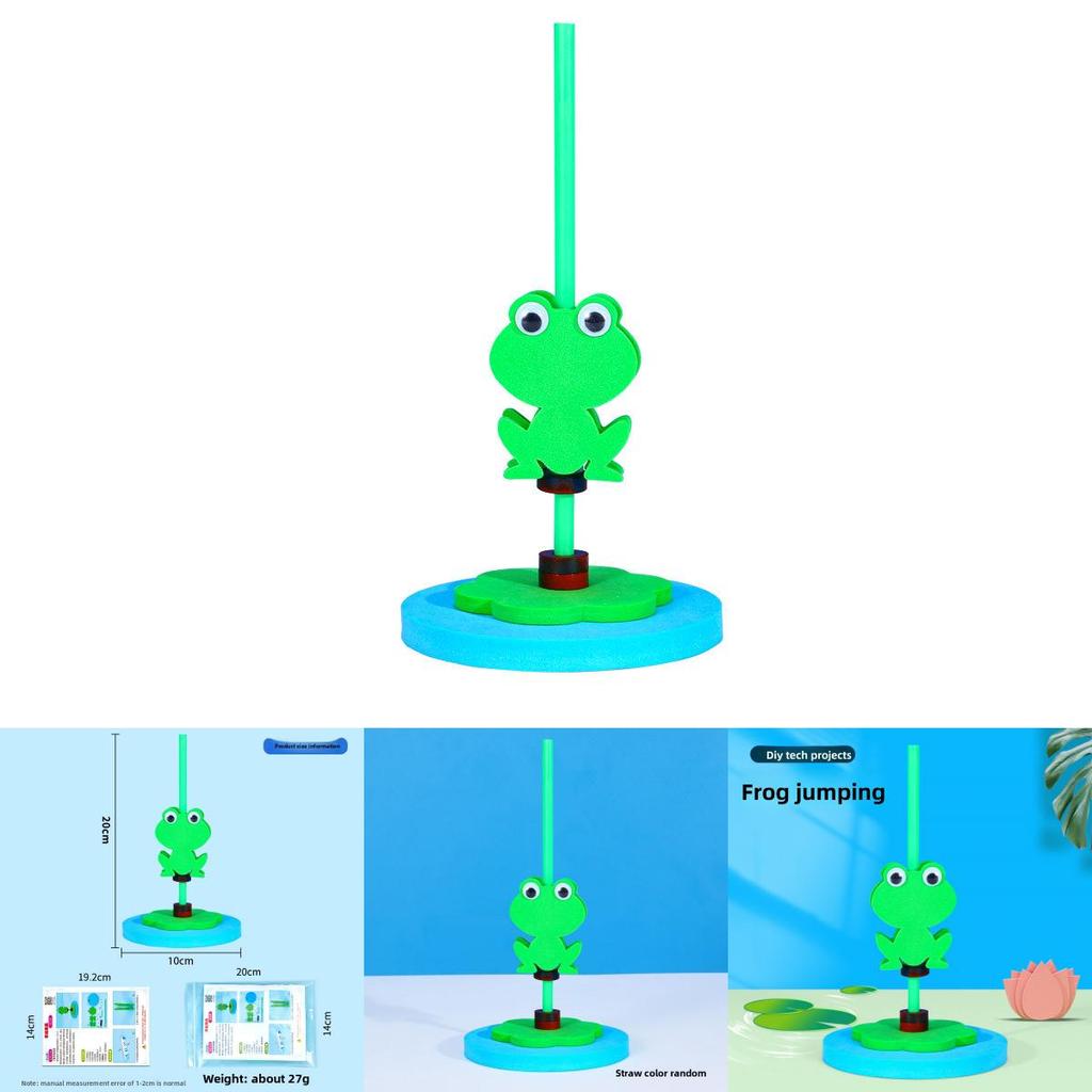 Magnet Bouncing Frog Experimental Assembly Material Set Children Puzzle Toy For Educational Play