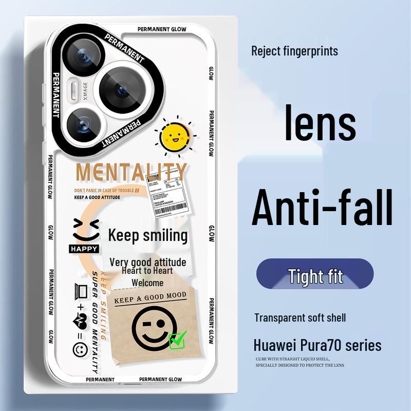 XP Cartoon Transparent Protective Phone Case for Huawei Pura Series