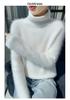 Lekasha 100% Mink Cashmere High Neck Knit Sweater - Versatile Solid Color for Autumn/Winter