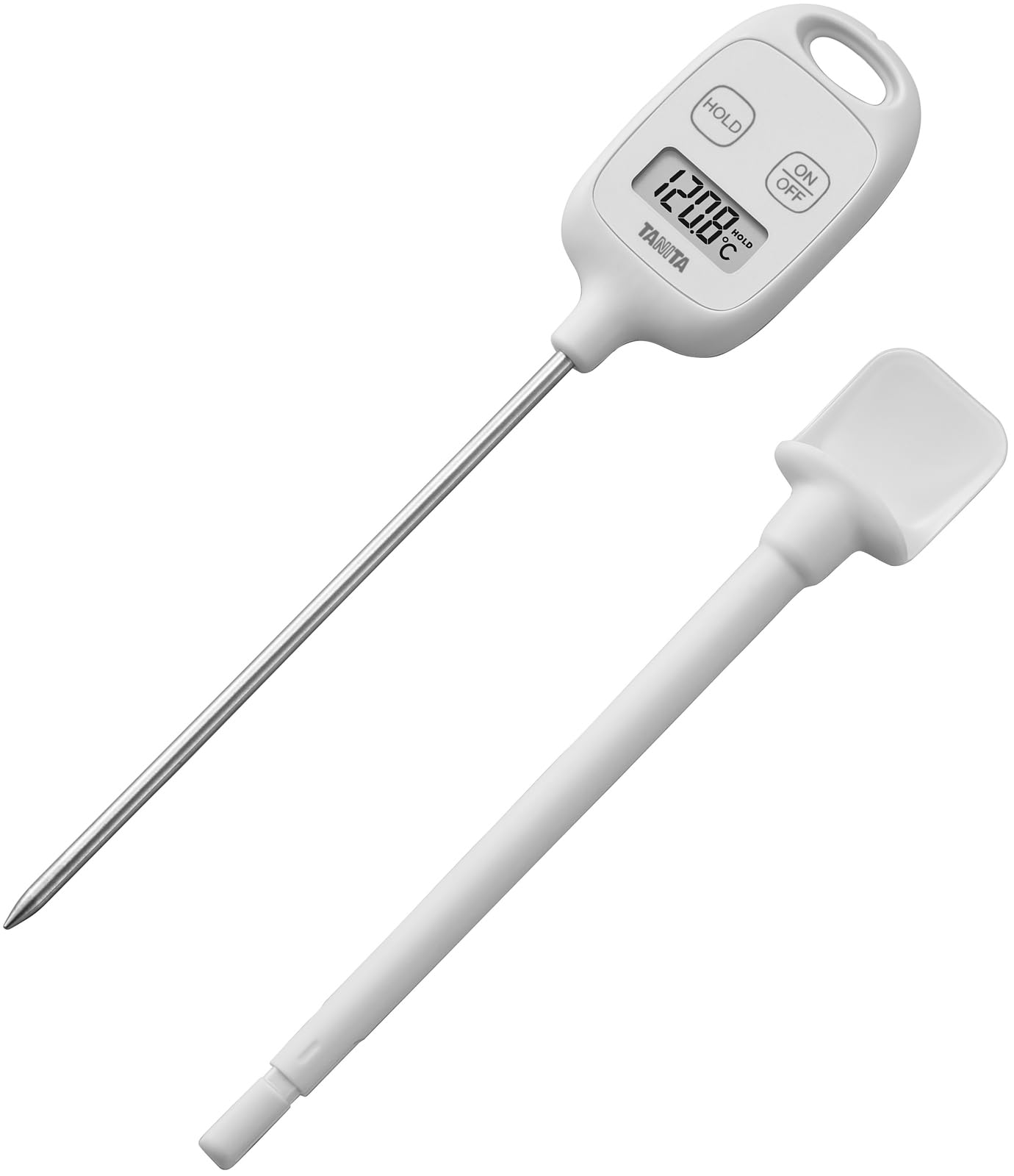 

Tanita AWH Stick Thermometer with IPX2 to for Cooking TT-583 Magnet, Waterproof, -50 250°C, White,