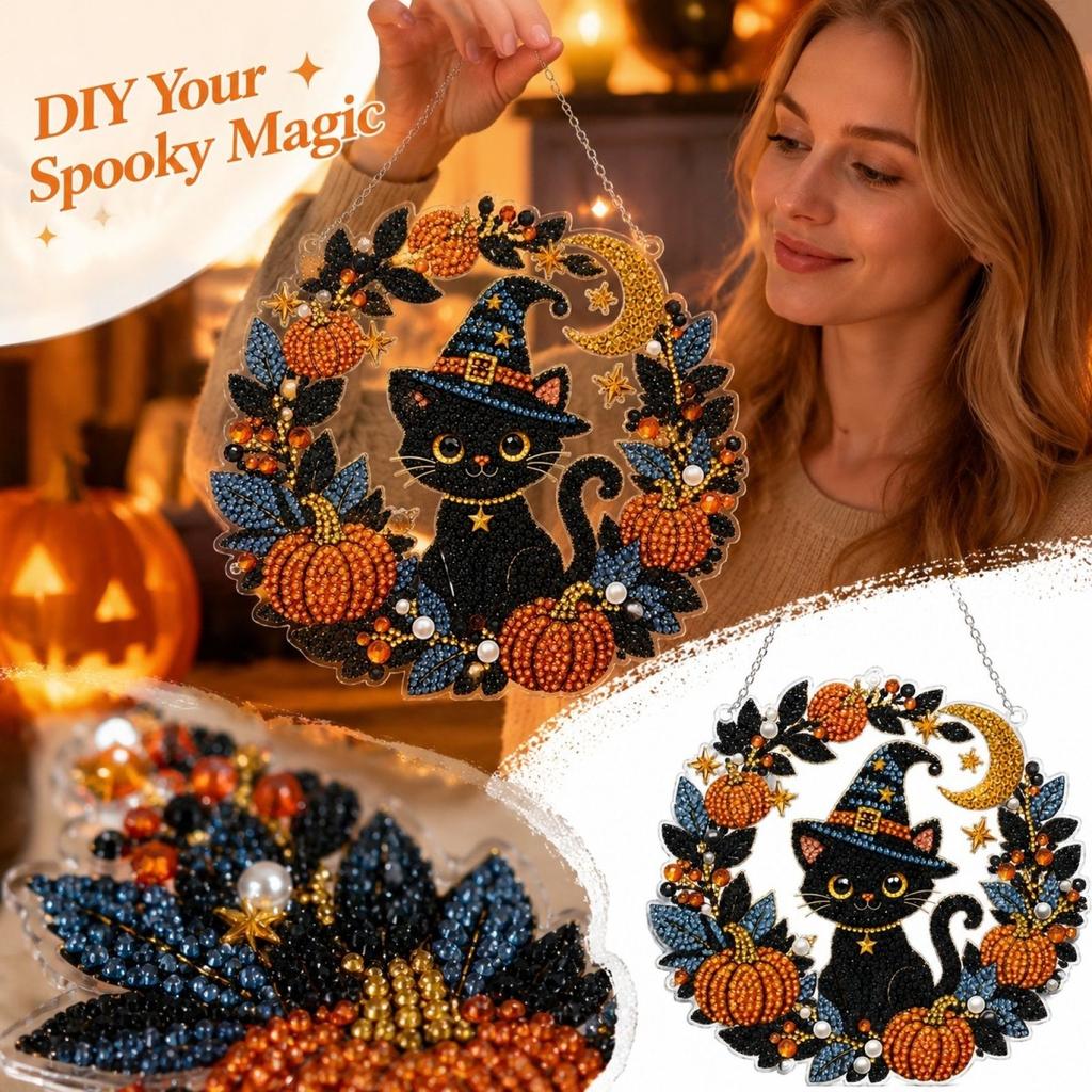 Halloween Maan Hanger Kit - DIY Hangend Ornament Set voor Volwassenen