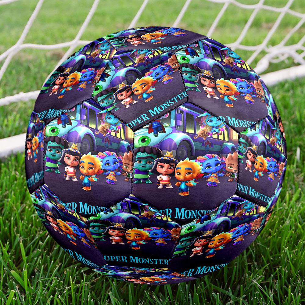 Super Monsters Theme Size 5 Soccer Ball, Suitable for Both Indoor and Outdoor Matches, a Gift Suitable for Everyone.