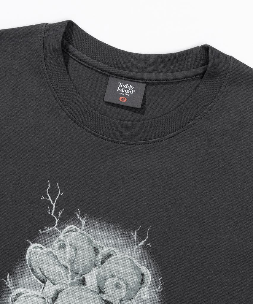 TEDDYISLAND Lightning Teddy Short Sleeve Charcoal