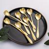 8/16pcs Heart-shaped Dessert Coffee Spoon Set Stainless Steel Mixing Spoons Spoon for  Home Restaurant Kitchen Supplies Tools