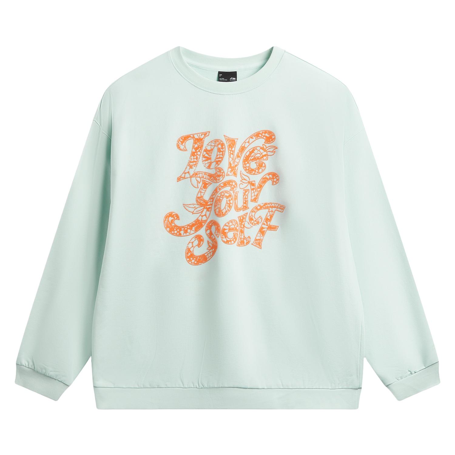 Спортивная серия Lifestyle от Li Ning Свитшот с круглым вырезом и принтом букв Женский свитшот AWDW370-4 2XL