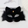 Plush Fox Cat Mask Realistic Furry Fox Mask Cosplay Party Mask Fluffy For Costume Parties Halloween Carnivals