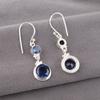 London Blue Topaz Gemstone 925 Solid Silver Handmade Jewelry Engagement Earrings EE-160-5