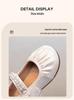 Autumn 2026 Girls' Korean Style Princess Flats - Versatile, Soft Sole Leather Shoes