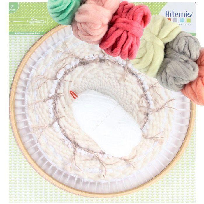 Round Knitting Loom Ø 29 Cm + 6 Balls of Wool