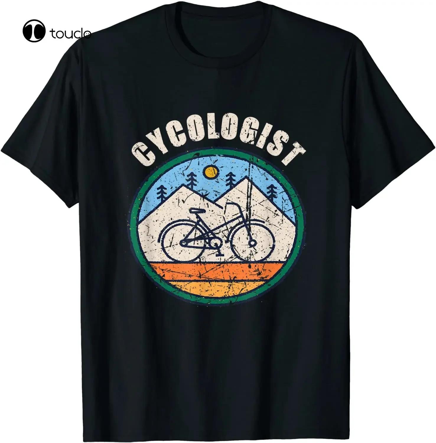 Cycologist Bicycle Cycling Mountains Graphic Tee Breathable Cotton TShirt for Unisex and Women S