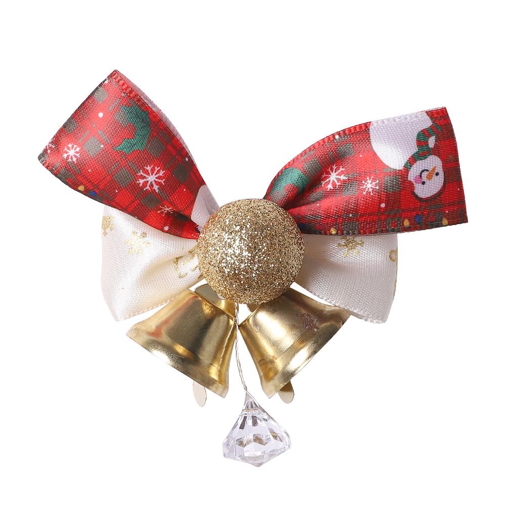 

3 шт. Бант Колокольчик Подвеска на Рождественскую Елку Рождественские Принадлежности Украшение Орнамент для Домашнего Декора Новый Год 2026 Навидад DIY Аксессуары 3Pcs