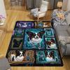 Cybernetic Canine Evolution Pattern Rug Floor Mat for Living Room or Bedroom Soft and Comfortable Carpet a Gift for Birthday and Holiday.