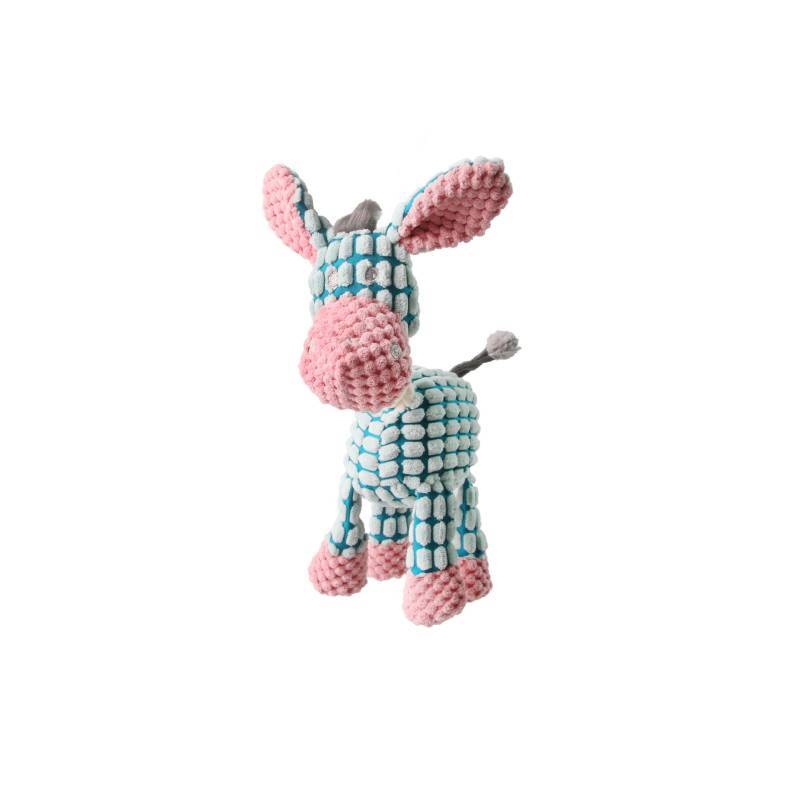Plush Dog Chew Toy With Cotton Rope For Interactive Dental Relief
