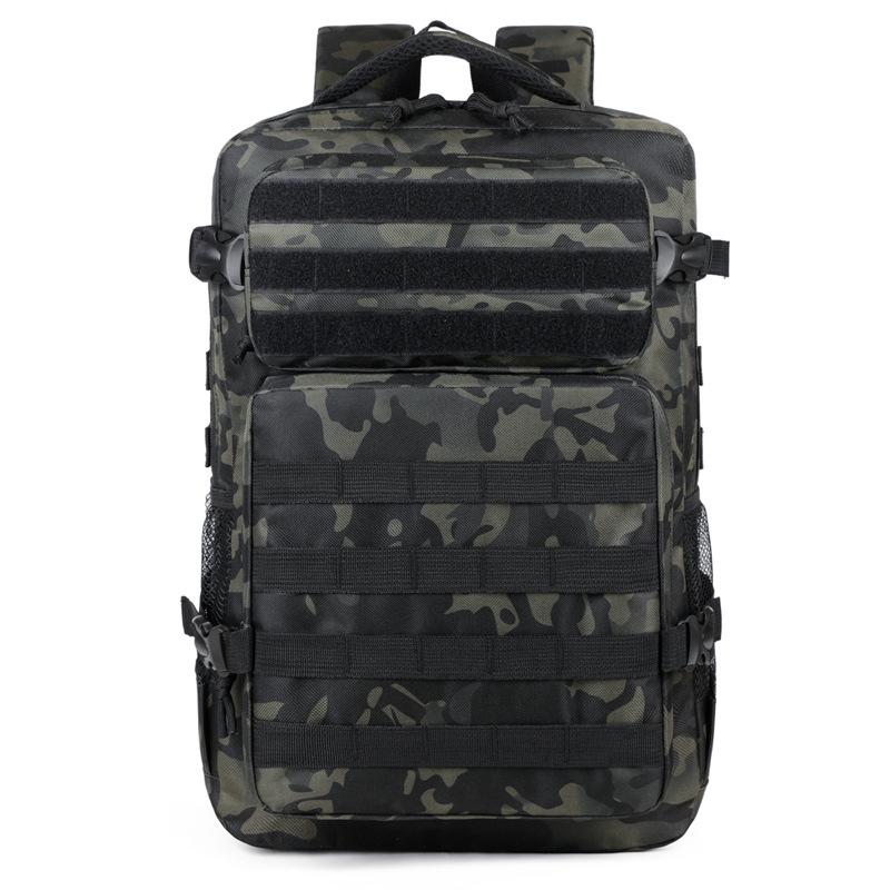 Tactical Camouflage Double Shoulder Backpack for Outdoor Hiking and Climbing, Large Capacity.