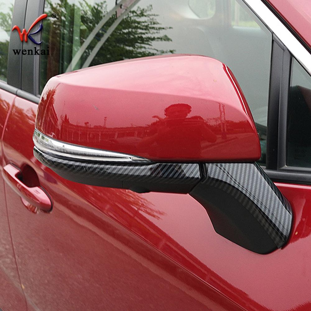 

Carbon Rearview Mirror Cover Cap Trim Mouldings For 2016- Toyota Alphard Vellfire 30 Series Carbon fiber stripes