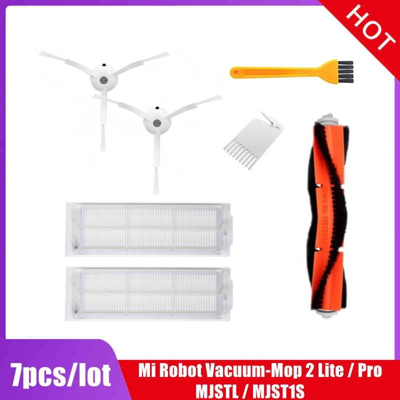 For Xiaomi Mi Robot Vacuum-Mop 2 Lite / Pro / MJSTL / MJST1S Robot Vacuum Spare Parts Main Side Brush Hepa Filter Mop Rag Cloths