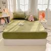 Winter Warm Velvet Fitted Sheet Solid Color Bedsheet Soft Bed Cover Queen Size Bed Linen Home Sheet Couvre Lit