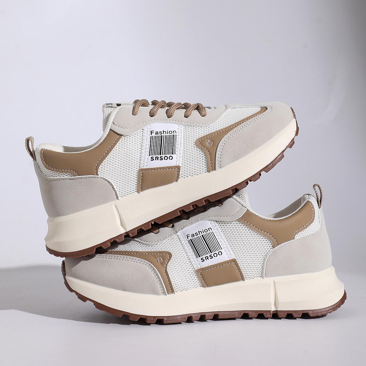 

Casual sports shoes women s 2025 new spring and autumn Forrest Gump shoes mesh shoes breathable mesh white shoes thin dad shoes summer 41 хаки