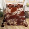 Cowhide Duvet Cover Queen Microfiber Western Farmhouse Animal Skin Fur Bedding Set 2/3pcs For Kids Teen Cattle Cow Quilt Cover