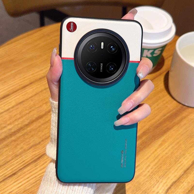 Applicable To Huawei Mate70air Mobile Phone Case Color Matching Mate80/70 Protective Case Mate80Promax Leather 5g