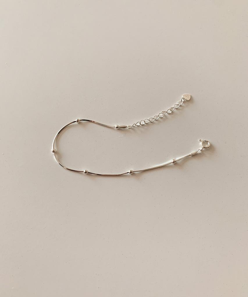 Code.H (Silver 925) Ball Snake Chain Bracelet