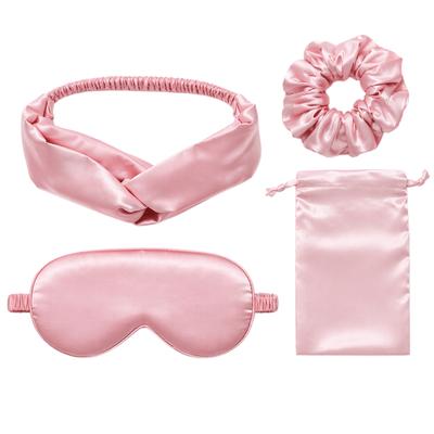 ECARLA - Kosmetik-Accessoire-Set, Stirnband und Haargummi, Schlafmaske, Aufbewahrungsbeutel