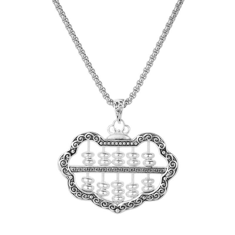 New Ruyi Abacus Necklace: Vintage, Simple, Stylish, Unique Design, Fashionable, Niche, High-end Accessory, Perfect for Gifting