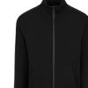 Emporio Armani Solid Color Reversible Plain Knit Logo Full Zip Long Sleeve Jacket Men jackets Black 3R1MBA1-JHSZ1-0999