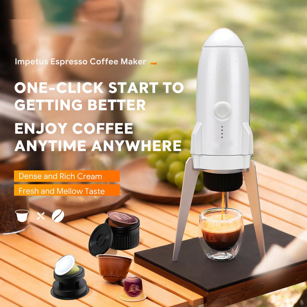 Wireless Portable Coffee Maker 3 in 1 Coffee Machine 19 Bar Pressure for Camping RV Travel Office