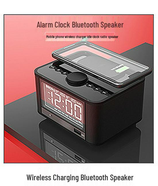 K11 Wireless Alarm Clock: Bluetooth Speaker, LED Mirror, USB Phone Charging, Smart Radio