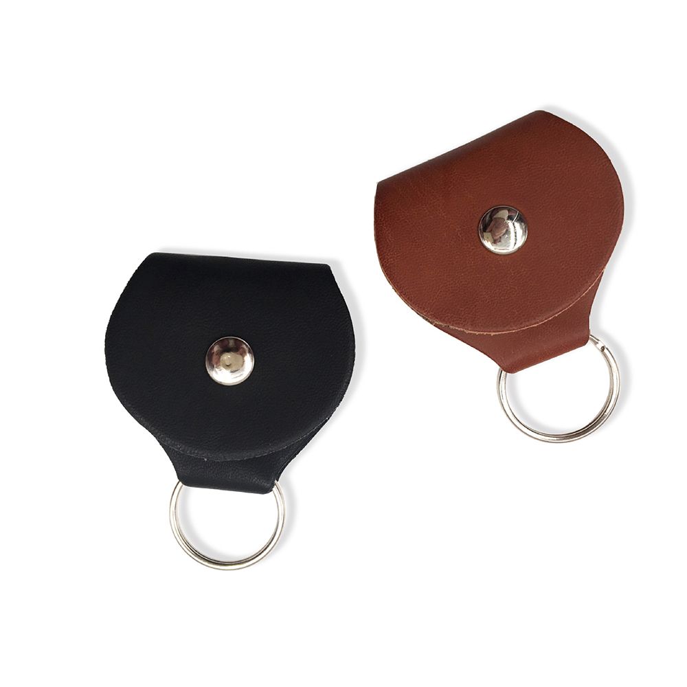 

New Keychain Shape Storage Guitarra Guitar Pick Holder Leather Plectrum