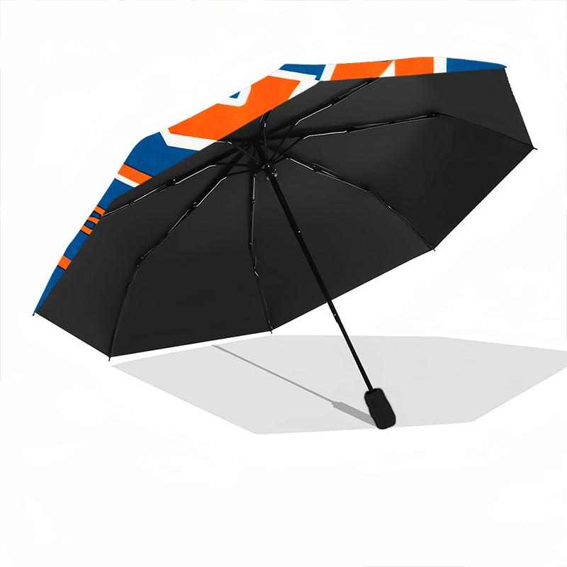 New York Knicks Print Automatic Umbrella, 8 Rib Iron Frame, Plastic Handle, Suitable for Outdoor Travel &Daily , Ideal Gift