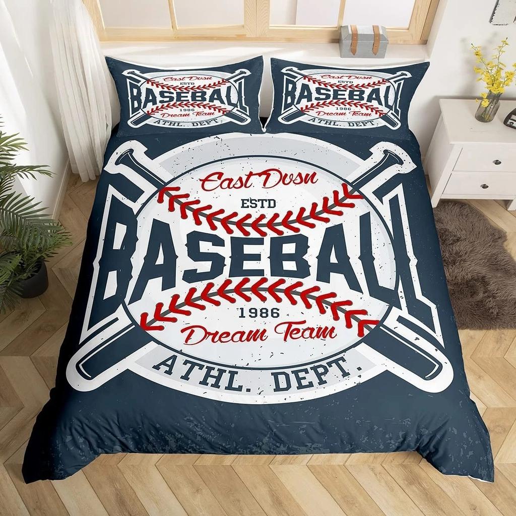 3D Printed Baseball Game Bedding Set Ball Sports Theme Duvet Cover Double Twin Full Queen King Adult Kids Bedclothes Quilt Cover