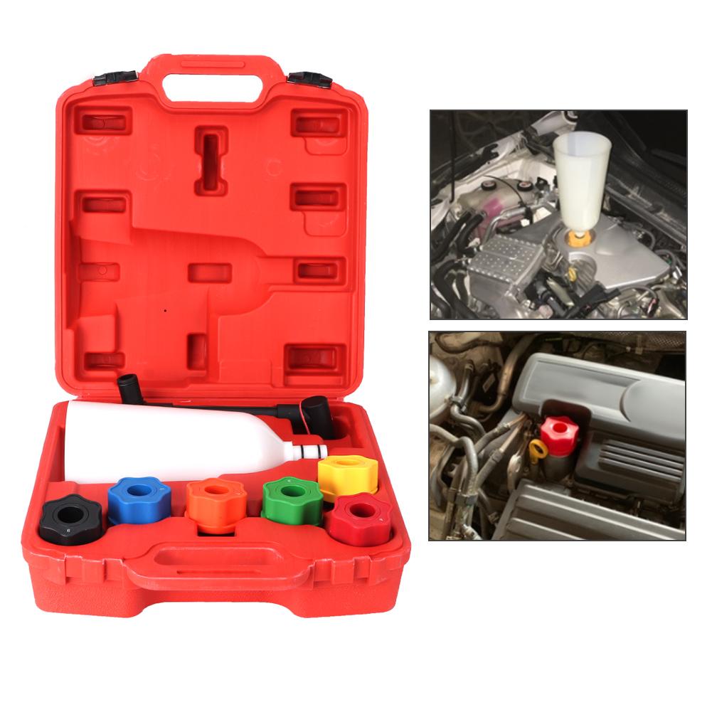 Auto Car Engine Oil Filler Adapters Fast Filling Tool Kit Set Cooling System Repair