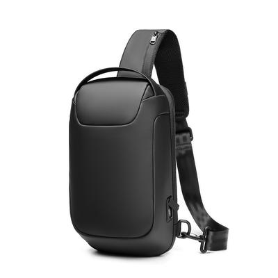Men Chest Bag W/ Customs Anti-theft Lock /USB 3.0 Charging Port Small Crossbody Bag Single Shoulder Messenger Bag Male Waterproof 9.7 Inch Tablet Bag