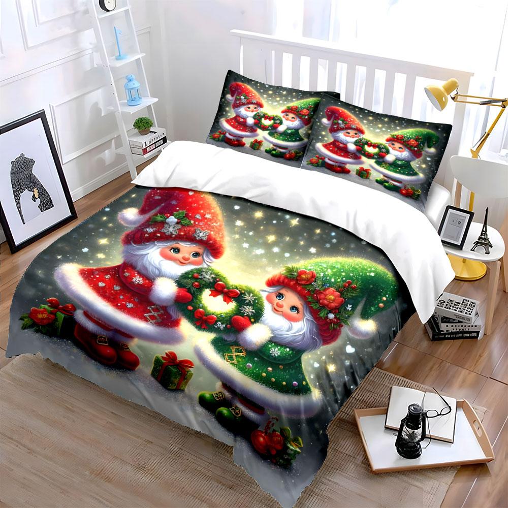 "Christmas Elf Bedding Set" Bedding Duvet Cover Set Duvet Cover Pillowcases (1 * Duvet Cover 2 * Pillowcases, without duvet insert)