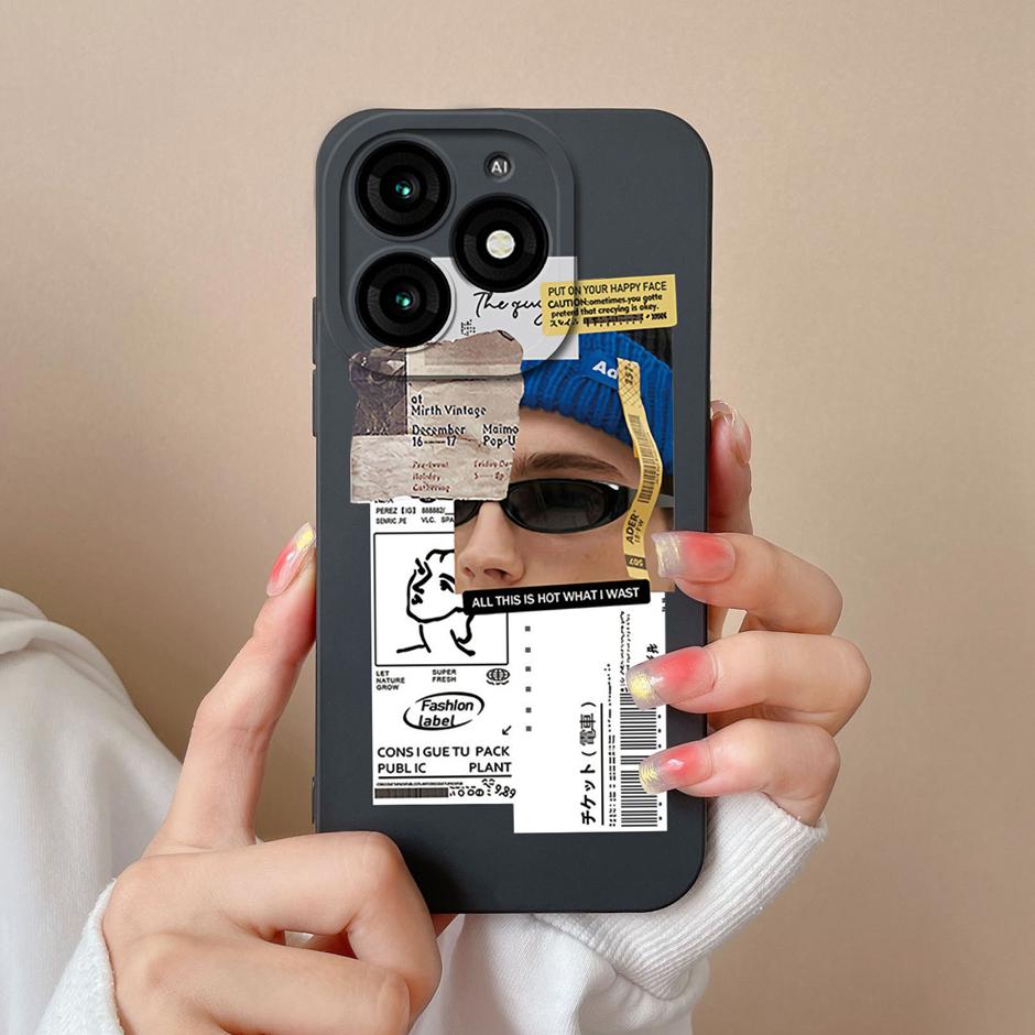For Tecno Itel A70 Phone Case Cool Girl Cartoons Pattern Liquid Silicone Shell For ItelA70 A 70 High-quality New Design Fundas