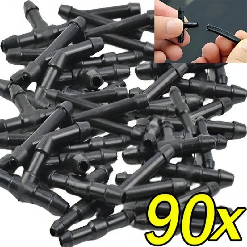 

18-90x Car Wiper Spray Pipe Joint T Y I Type Windshield Washer Pipe Nozzle Wiper Cleaning Water Hose Tube Joint Car Accessories