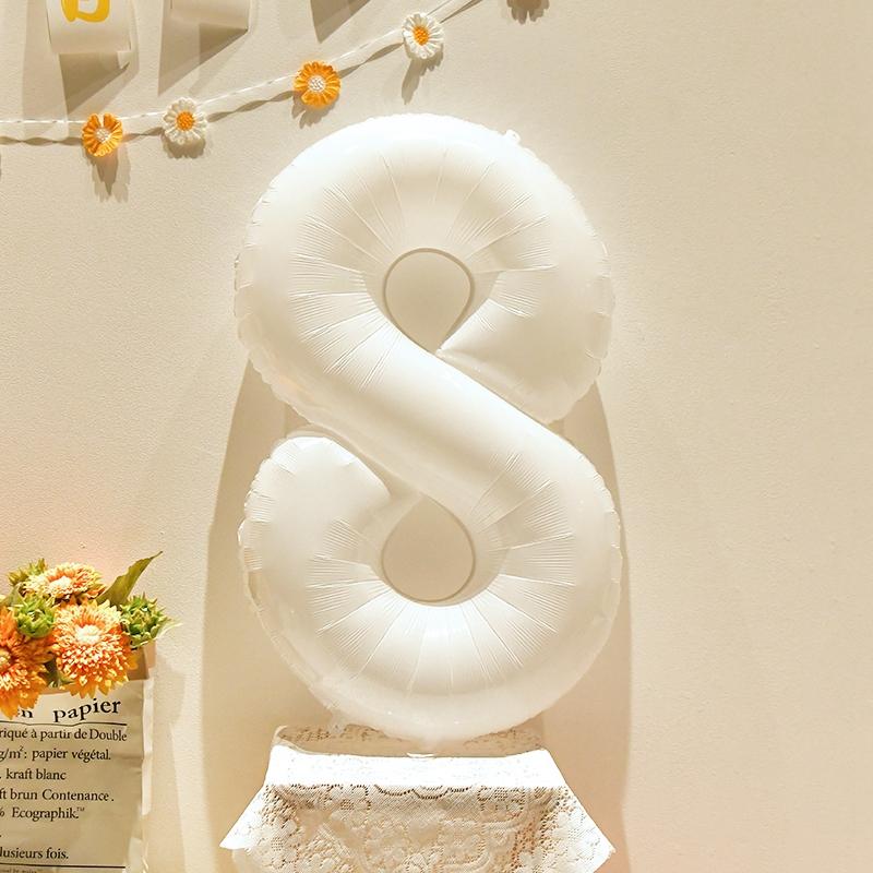 32 Inch White Number Balloons 0-9 Large Digital Foil Helium Ball Wedding Birthday Baby Shower Graduation Anniversary Party Decor