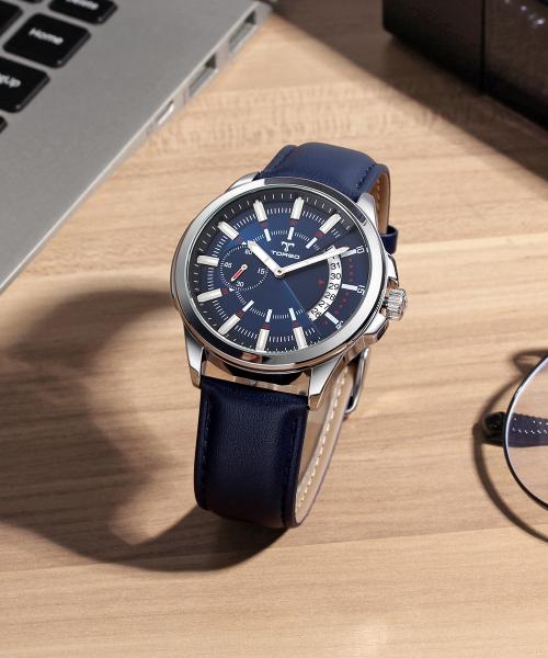 [Torso] Torso T47L-SLBL Classical Multi-Function Leather Men s Watch FREE