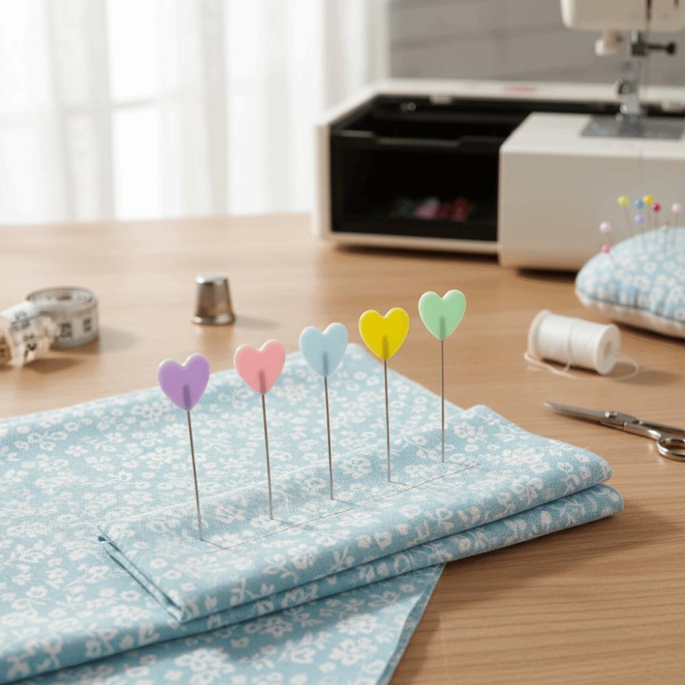 200 ST/LÅDA Flerfärgade Sömnadsmärkare Nål Professionell Precision Fästnål DIY Kärlekshjärtan Patchworknålar Sömmerska