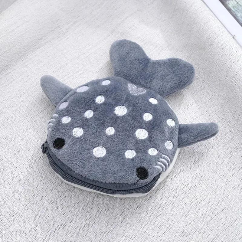 Cartoon Cute Animal Fish Chick Coin Purse Wallet Plush Coin Bag Key Earphone Coin Organizer Pouch Zipper Bag Kids Gifts