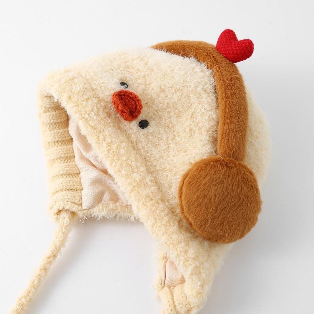 Cold Proof Children Earphone Hat Cute Cartoon Plush Warm Hat Ear Protection Hat  Outdoor Wear